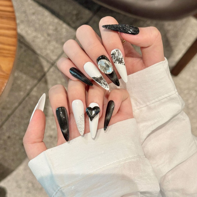 Fashion Long Handmade Press-On Nails For Women BVNL-344 