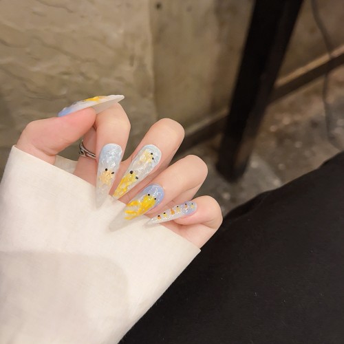 Fashion Long Handmade Press-On Nails For Women BVNL-345