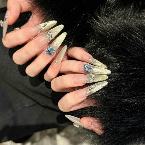 Fashion Long Handmade Press-On Nails For Women BVNL-35