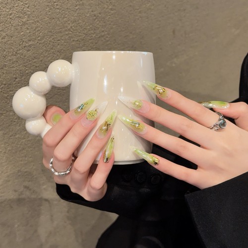 Fashion Long Handmade Press-On Nails For Women BVNL-356