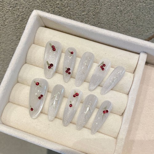 Fashion Long Handmade Press-On Nails For Women BVNL-358