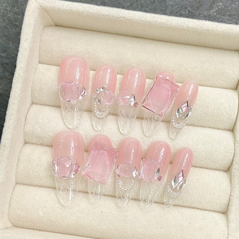 Fashion Long Handmade Press-On Nails For Women BVNL-362 