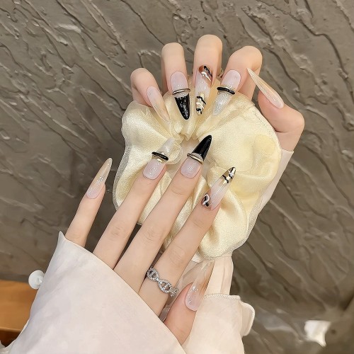 Fashion Long Handmade Press-On Nails For Women BVNL-368