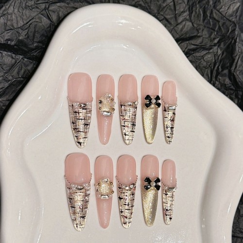 Fashion Long Handmade Press-On Nails For Women BVNL-37