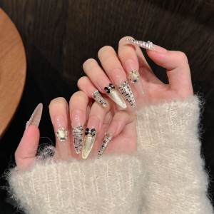 Fashion Long Handmade Press-On Nails For Women BVNL-37 