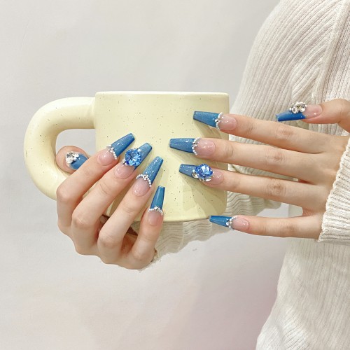 Fashion Long Handmade Press-On Nails For Women BVNL-370