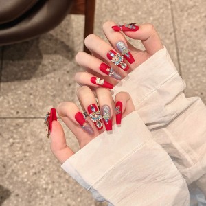 Fashion Long Handmade Press-On Nails For Women BVNL-38 