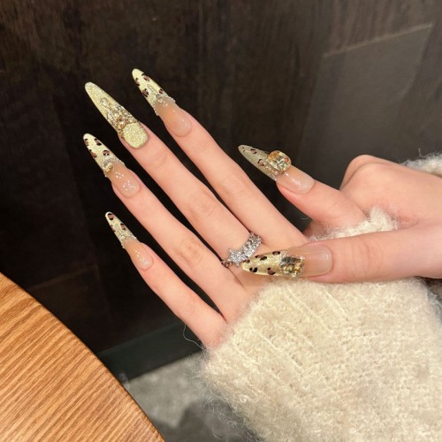 Fashion Long Handmade Press-On Nails For Women BVNL-39