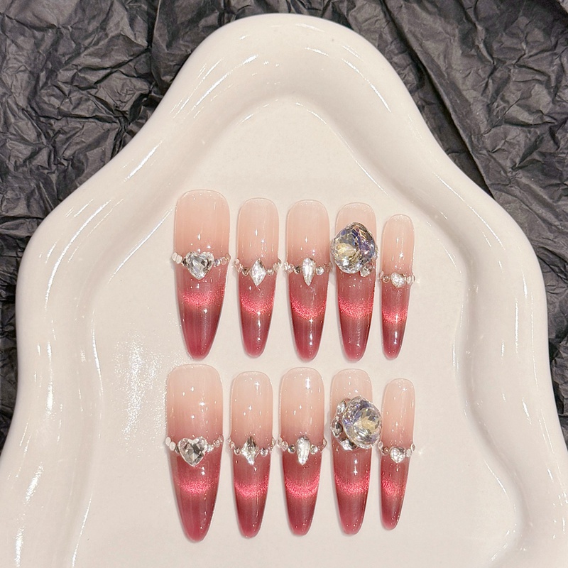 Fashion Long Handmade Press-On Nails For Women BVNL-41