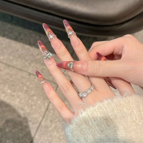 Fashion Long Handmade Press-On Nails For Women BVNL-41