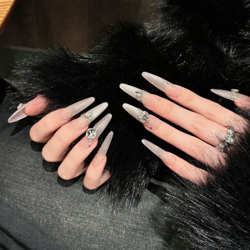 Fashion Long Handmade Press-On Nails For Women BVNL-42