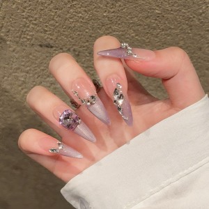 Fashion Long Handmade Press-On Nails For Women BVNL-45 