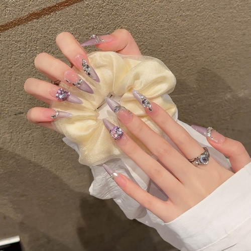 Fashion Long Handmade Press-On Nails For Women BVNL-45