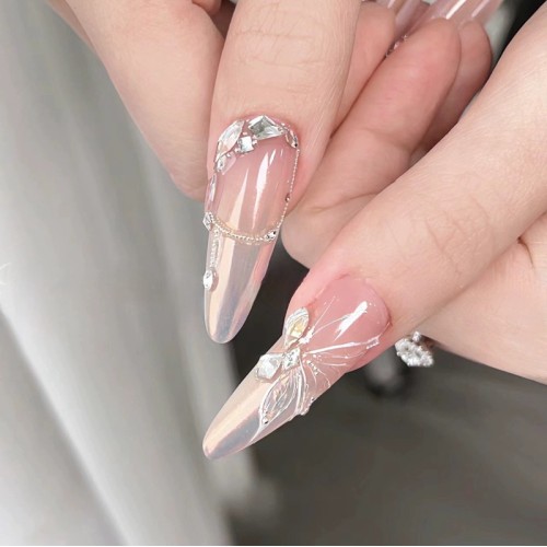 Fashion Long Handmade Press-On Nails For Women BVNL-46