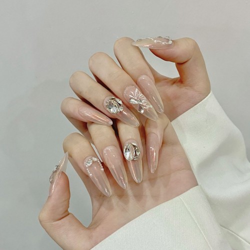 Fashion Long Handmade Press-On Nails For Women BVNL-46