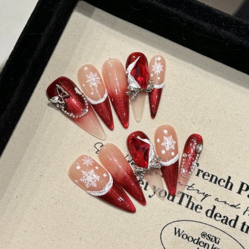 Fashion Long Handmade Press-On Nails For Women BVNL-51