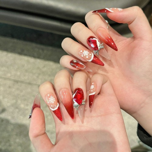 Fashion Long Handmade Press-On Nails For Women BVNL-51