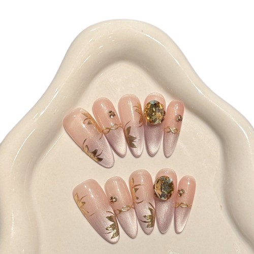 Fashion Long Handmade Press-On Nails For Women BVNL-52