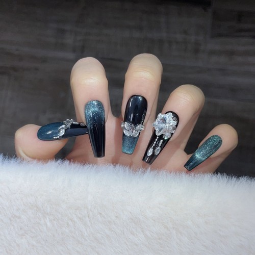 Fashion Long Handmade Press-On Nails For Women BVNL-54