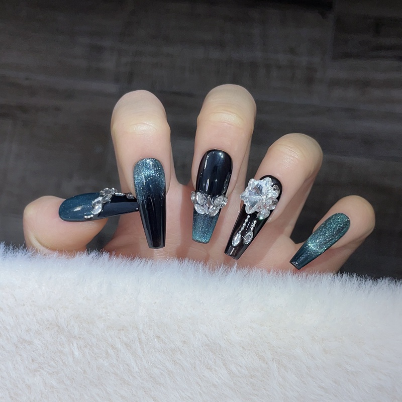 Fashion Long Handmade Press-On Nails For Women BVNL-54 