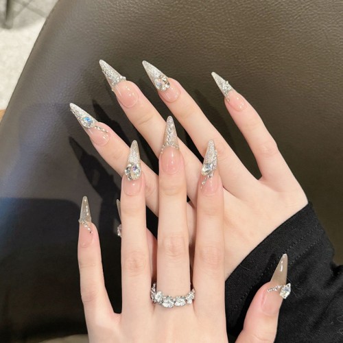 Fashion Long Handmade Press-On Nails For Women BVNL-57