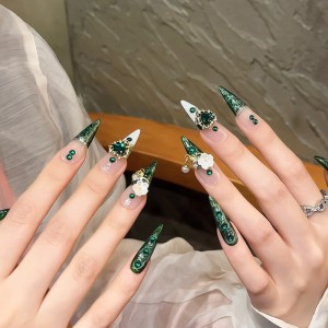 Fashion Long Handmade Press-On Nails For Women BVNL-58 