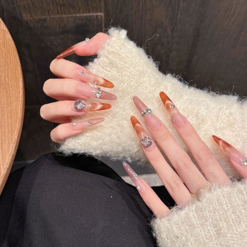 Fashion Long Handmade Press-On Nails For Women BVNL-59