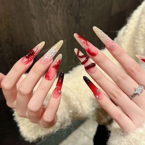 Fashion Long Handmade Press-On Nails For Women BVNL-60