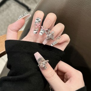 Fashion Long Handmade Press-On Nails For Women BVNL-65 