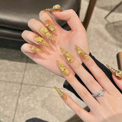 Fashion Long Handmade Press-On Nails For Women BVNL-66