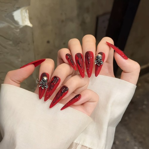 Fashion Long Handmade Press-On Nails For Women BVNL-68