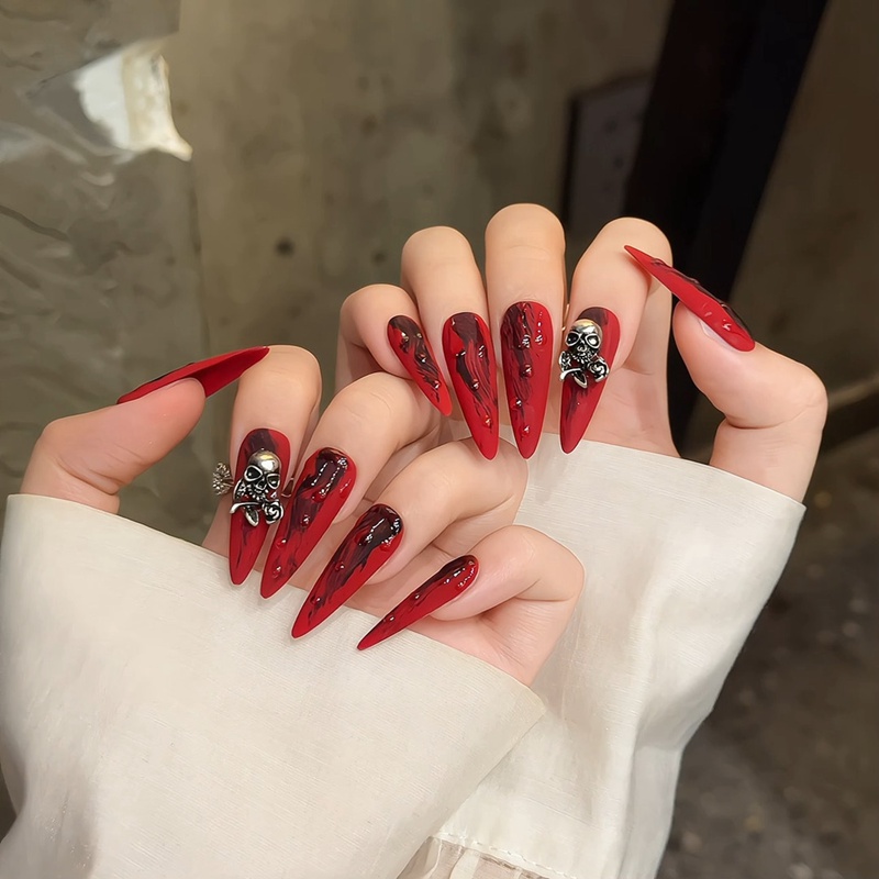 Fashion Long Handmade Press-On Nails For Women BVNL-68 