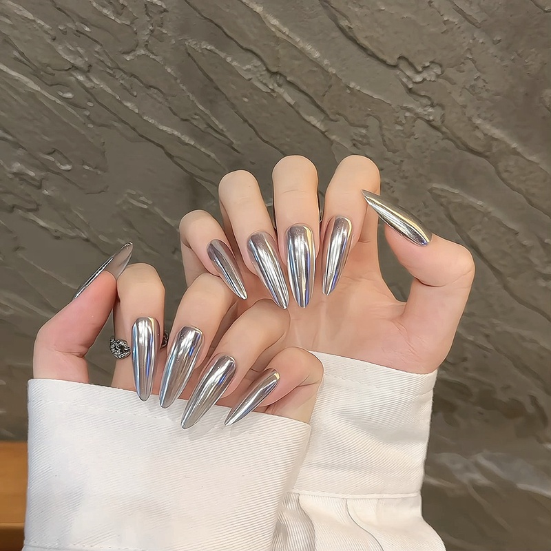 Fashion Long Handmade Press-On Nails For Women BVNL-73 