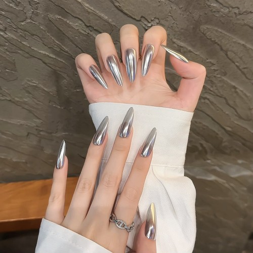 Fashion Long Handmade Press-On Nails For Women BVNL-73