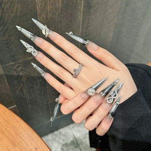 Fashion Long Handmade Press-On Nails For Women BVNL-74 