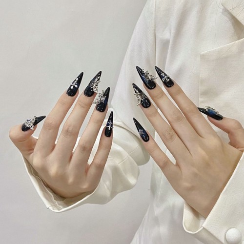 Fashion Long Handmade Press-On Nails For Women BVNL-76