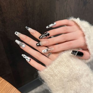 Fashion Long Handmade Press-On Nails For Women BVNL-79 