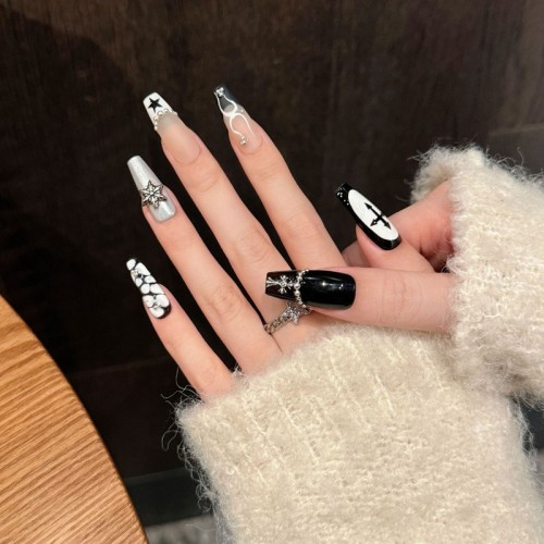 Fashion Long Handmade Press-On Nails For Women BVNL-79