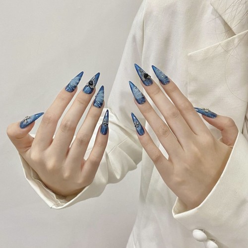 Fashion Long Handmade Press-On Nails For Women BVNL-85