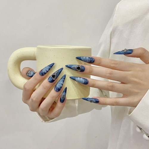 Fashion Long Handmade Press-On Nails For Women BVNL-85