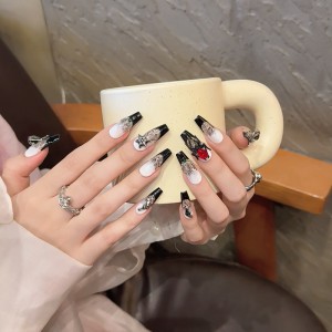 Fashion Long Handmade Press-On Nails For Women BVNL-87 