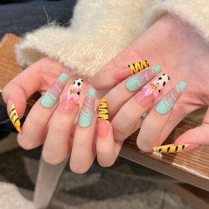 Fashion Long Handmade Press-On Nails For Women BVNL-89 