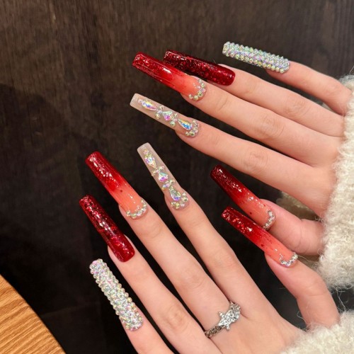 Fashion Long Handmade Press-On Nails For Women BVNL-90