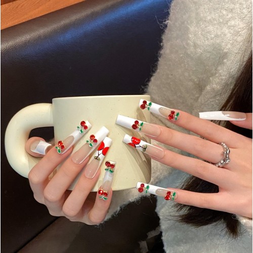 Fashion Long Handmade Press-On Nails For Women BVNL-93