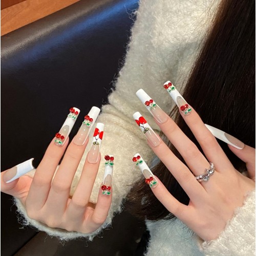 Fashion Long Handmade Press-On Nails For Women BVNL-93