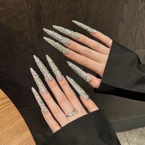 Fashion Long Handmade Press-On Nails For Women BVNL-94