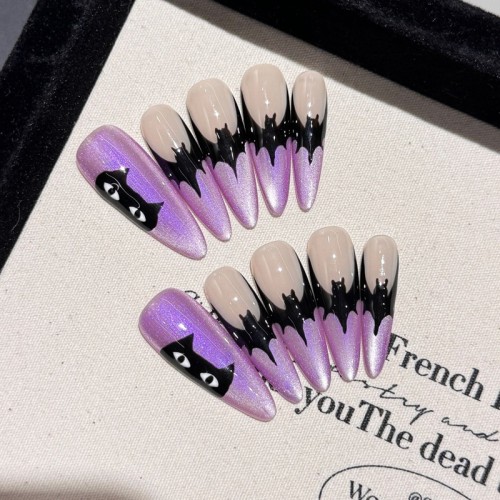 Fashion Long Handmade Press-On Nails For Women BVNL-95