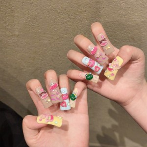 Fashion Long Handmade Press-On Nails For Women BVNL-96 