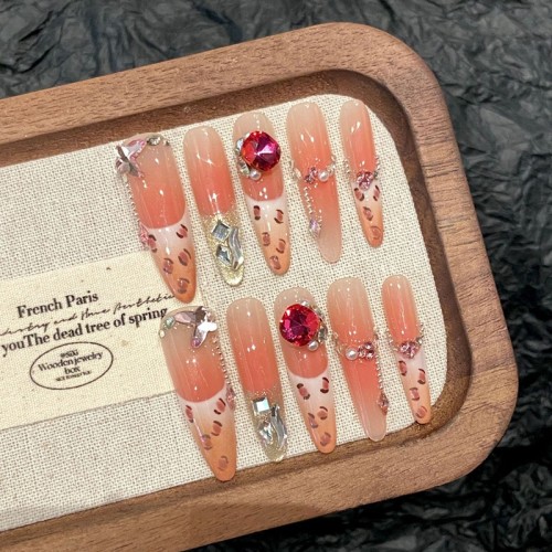 Fashion Long Handmade Press-On Nails For Women BVNL-97