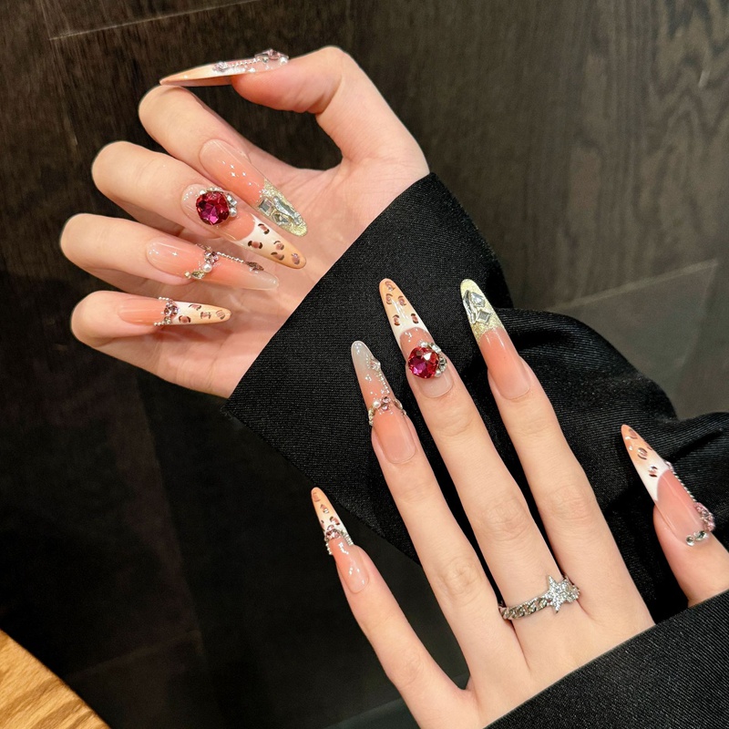 Fashion Long Handmade Press-On Nails For Women BVNL-97 